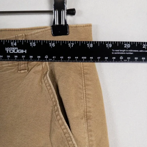 American Eagle Pants 16 LONG Tan High Rise Straight Carpenter Canvas Stretch - Picture 5 of 10